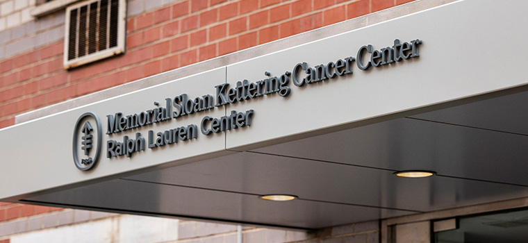 Image of the sign outside the MSK Ralph Lauren Center 