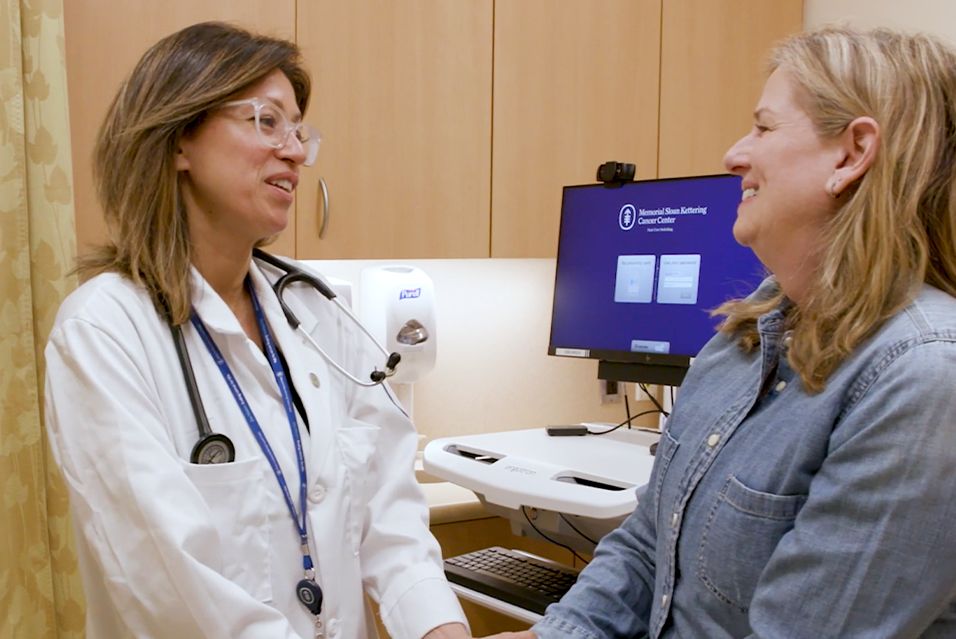 MSK patient Shawn and her breast cancer oncologist Dr. Modi.